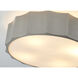 Canada 3 Light 16 inch Shiny Nickel Flush Mount Ceiling Light